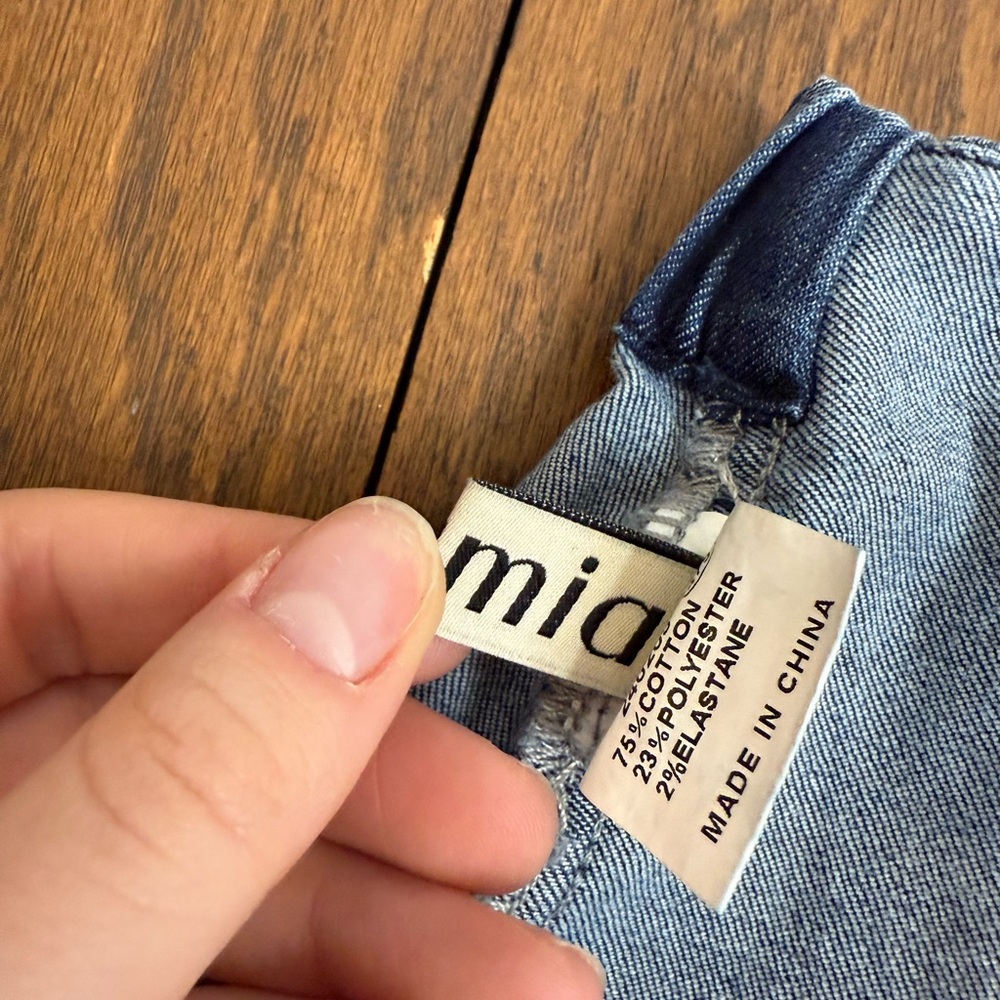 3 for $15 ✨NWOT Blue Denim Wrap Skort Jean Skort Classic Asymmetrical Hem - Picture 13 of 14